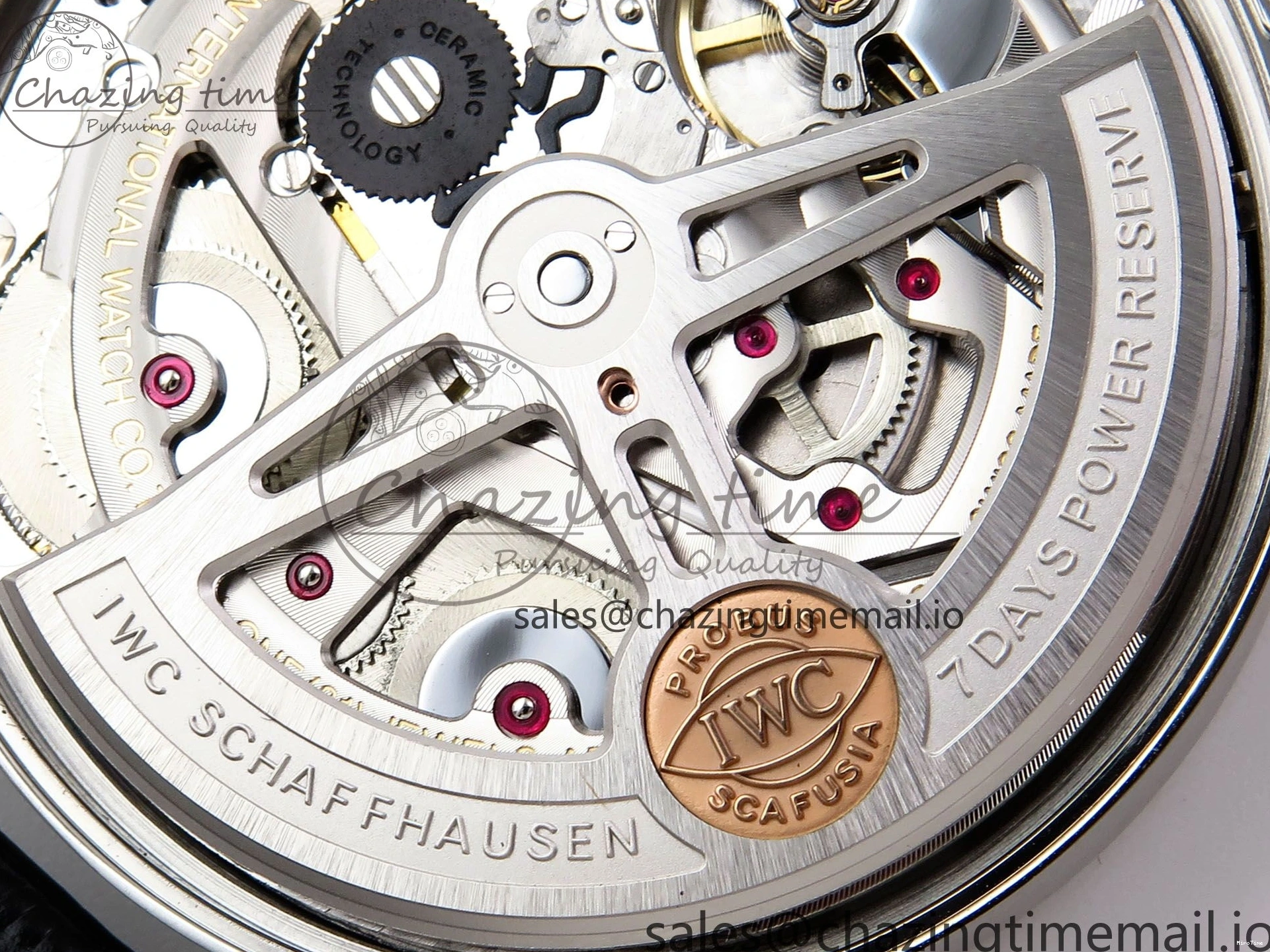 MIROTIME 0127 Portugieser Automatic SS IW501704 APSF 1:1 Best Edition Blue Dial on Black Leather Strap A HighPerformance 7008